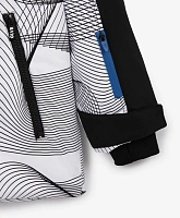 Куртка демисезонная из плащовки с принтом белая для мальчика