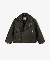 Куртка-косуха для мальчика из потертой экокожи