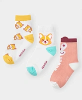 Носки 3 пары с принтом для девочки