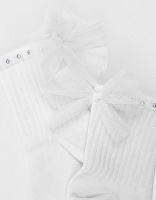 Носки белые с бантом для девочки