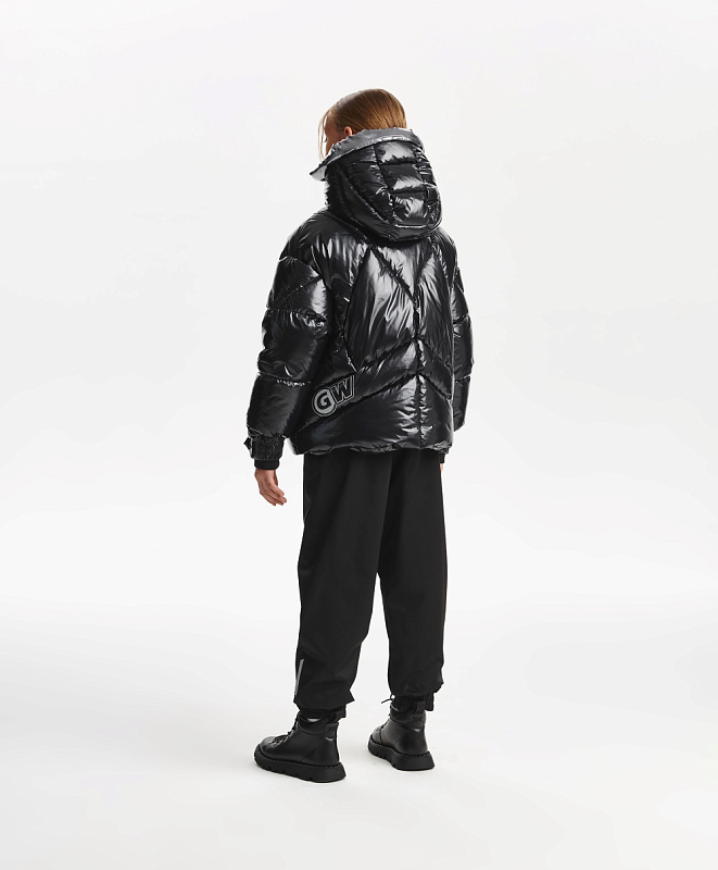 Куртка для девочки зимняя стёганая на искусственном пуху