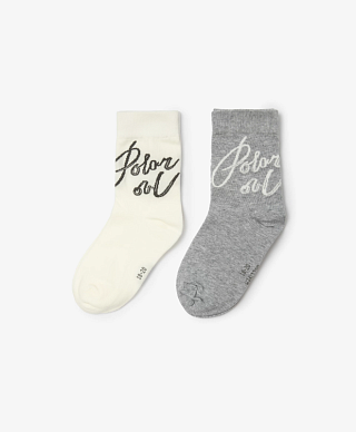 Носки высокие для девочки набор из 2-х пар