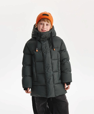 Полупальто для мальчика зимнее плащевое на искусственном пухуПолупальто для мальчика зимнее плащевое на искусственном пуху