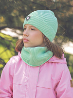 Комплект (шапка, снуд) для девочки