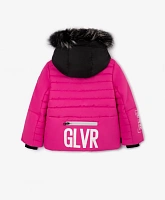 Куртка спортивная зимняя из плащовки для девочки