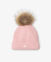 Шапка вязаная с помпоном для девочки