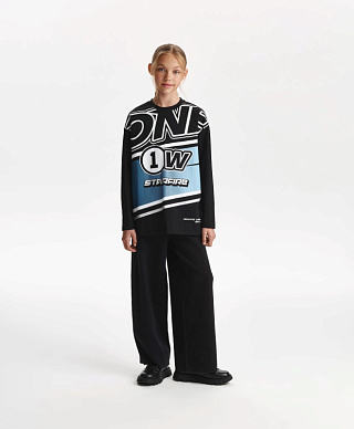 Лонгслив для девочки свободной формы