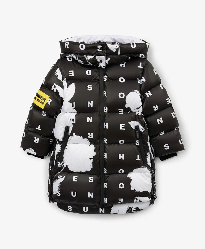 Пальто зимнее стёганое на натуральном пуху для девочки