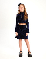 Кроп-топ бархатный для девочки