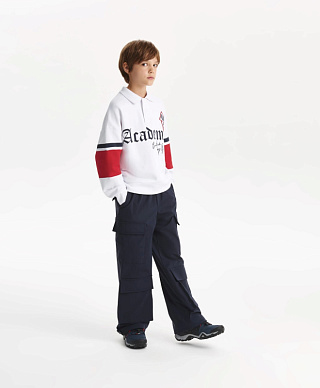 Брюки плащевые для мальчика на подкладке из флиса