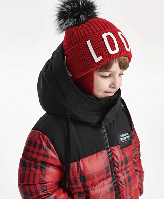 Шапка с помпоном вязаная для мальчика