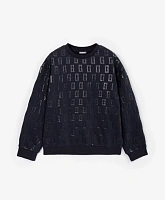 Свитшот с принтом синий для мальчика