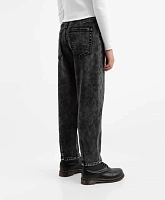 Джинсы Mom fit утеплённые серые для девочки