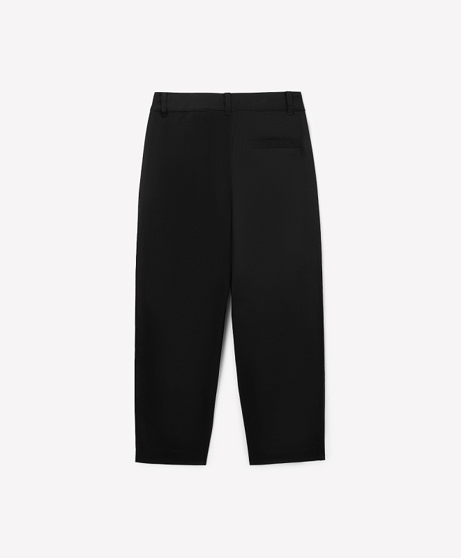 Брюки для мальчика зауженные к низу чёрные из твила