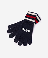 Перчатки вязаные синие для девочки