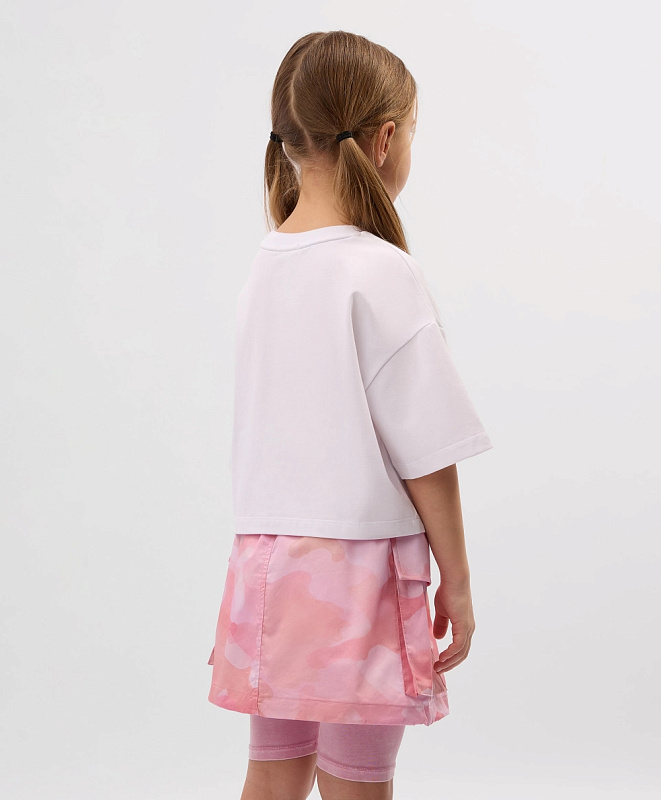 Футболка укороченная для девочки белая