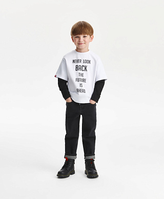 Джинсы прямые черные для мальчика