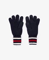 Перчатки вязаные синие для девочки