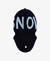 Шлем вязаный утепленный для мальчика