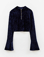 Кроп-топ бархатный для девочки