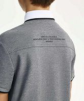 Поло с коротким рукавом для мальчика серое