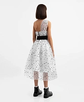 Платье асимметричное с пайетками для девочки