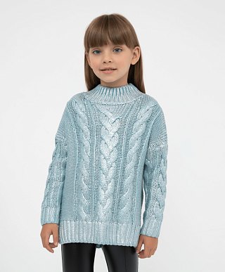 Свитер с металлизированным покрытием для девочки