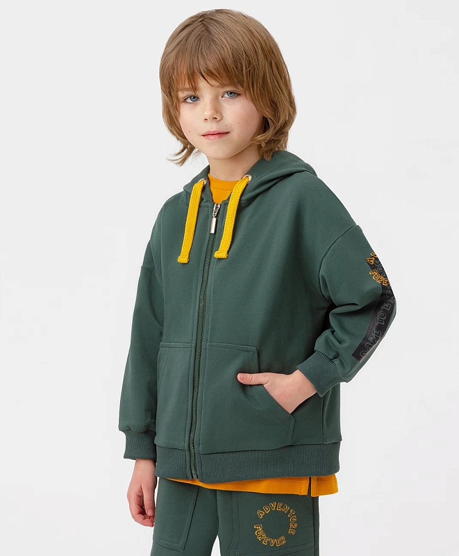Толстовка с капюшоном на молнии для мальчика