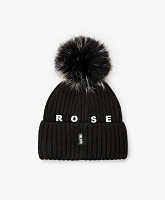 Шапка вязаная для девочки на флисе