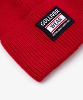 Шапка-бини вязаная красная для девочки
