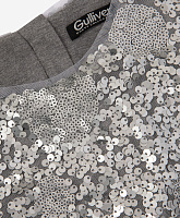 Платье с длинным рукавом и серебристыми пайетками для девочки