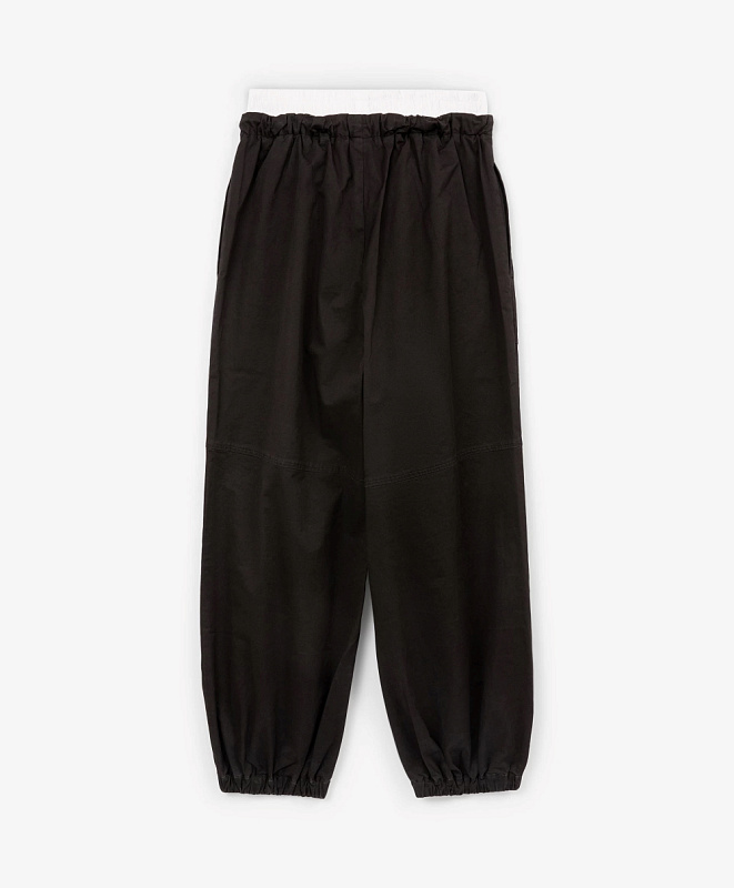 Брюки-джоггеры для девочки черные
