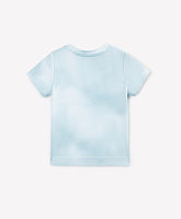 Футболка для мальчика с принтом из мерсеризированного трикотажа голубая