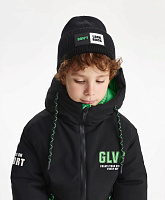 Шапка вязаная черная для мальчика