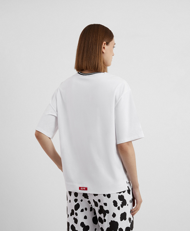 Пижама женская трикотажная с принтом