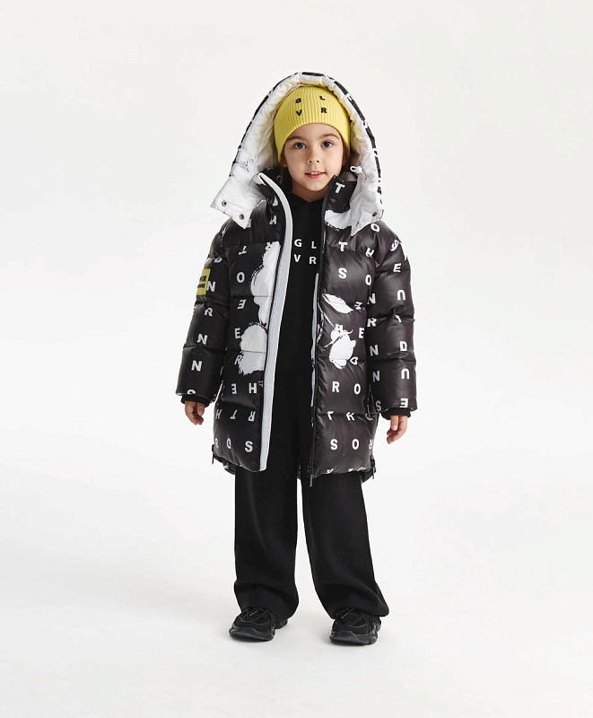 Пальто зимнее стёганое на натуральном пуху для девочки