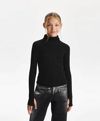 Водолазка с капюшоном для девочки