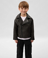 Куртка-косуха для мальчика из потертой экокожи