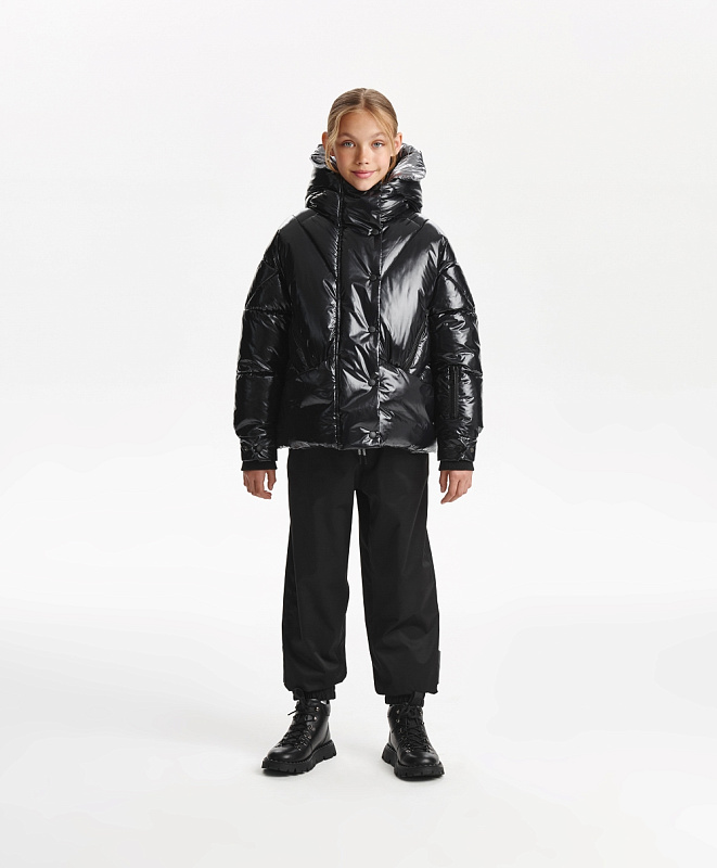 Куртка для девочки зимняя стёганая на искусственном пуху