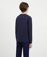 Лонгслив с нагрудным карманом синий для мальчика