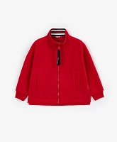 Толстовка флисовая красная для девочки