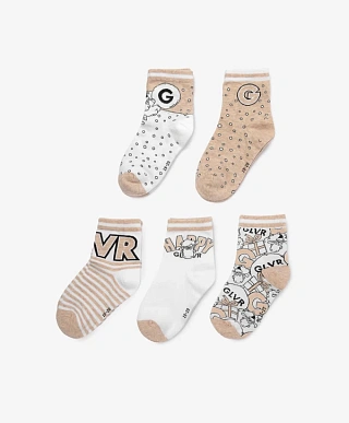 Носки высокие с принтом для девочки