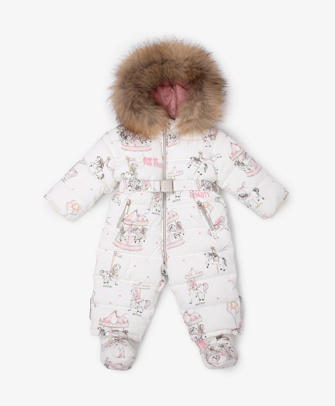 Комбинезон для девочки зимний на искусственном пуху