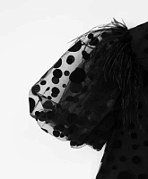 Блузка с объёмными короткими рукавами для девочки