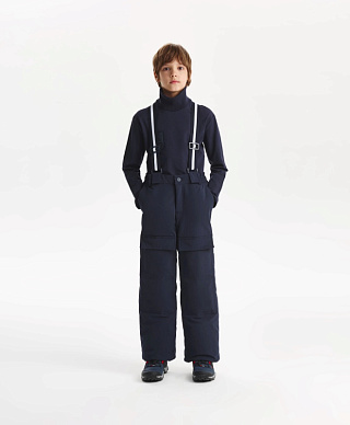 Полукомбинезон плащевой для мальчика зимний стёганый на флисе