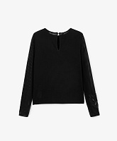 Блузка с длинным рукавом из сетки для девочки