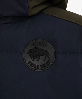 Куртка демисезонная плащевая на искусственном пуху синяя для мальчика