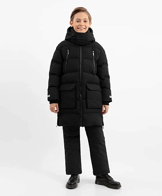 Полупальто зимнее стёганое на искусственном пуху для мальчика