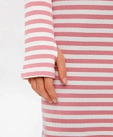 Платье-водолазка в полоску для девочки