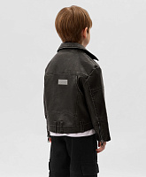 Куртка-косуха для мальчика из потертой экокожи